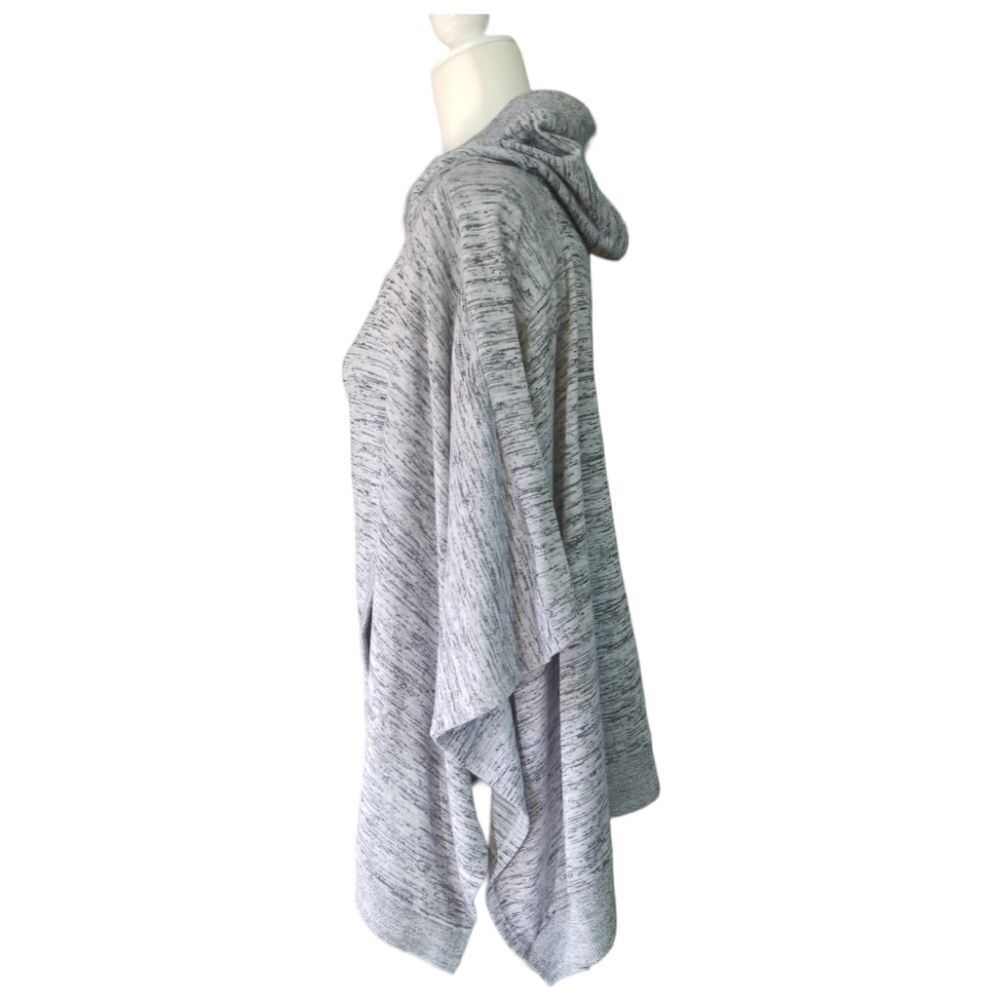 Athleta Marled Gray Hoodie Blissful Poncho Size Small - Picture 4 of 9